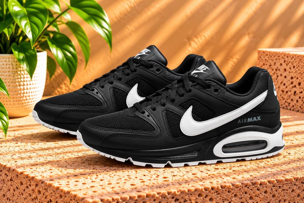 NWT Nike Air Max Command Men's Trainers Black Grey 7 US